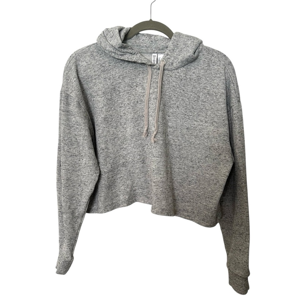 H&M Women’s Divided Gray Light Grey Melange Hoodie Size Large